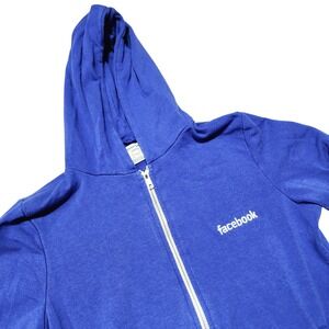 Marine Layer Full Zip Hoodie Facebook Logo‎ Blue Casual Comfy Small